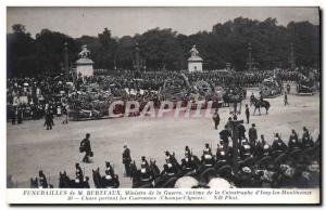 Old Postcard Funerals M Berteaux minister of war victims of the disaster of t...