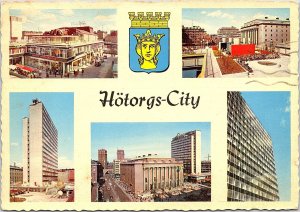VINTAGE CONTINENTAL SIZE POSTCARD MULTIPLE VIEWS OF STOCKHOLM SWEDEN 1959