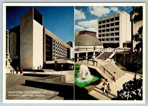 Manitoba Centennial Centre, Winnipeg, Chrome Split View Postcard #1