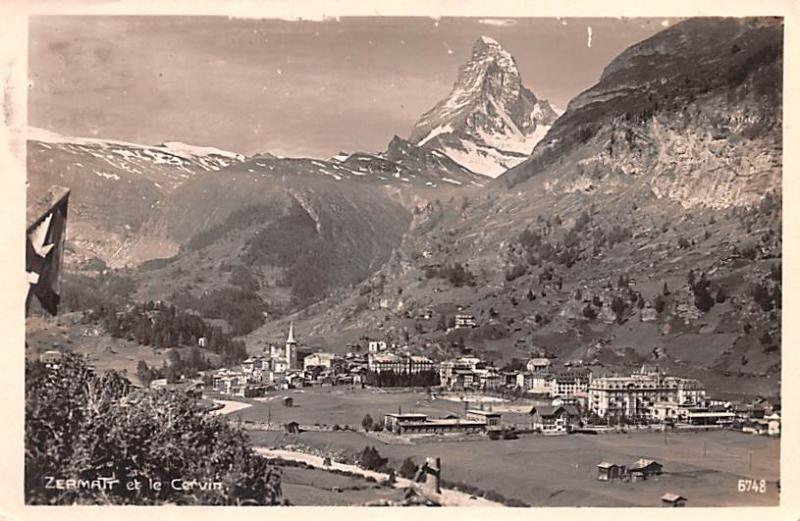 Switzerland Old Vintage Antique Post Card Zermatt et le Cervin 1930