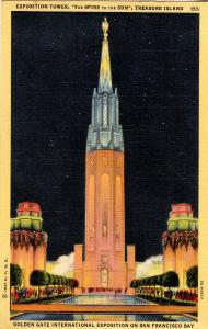 CA - San Francisco. 1937 Golden Gate Int'l Expo. Spire to the Sun, Treasure I...