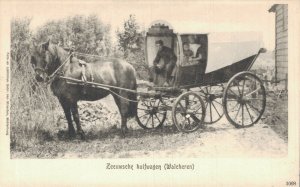 Netherlands Zeeuwse Huifwagen Walcheren Zeeland Horse Vintage Postcard 08.25