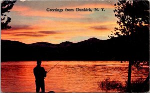 Greetings From Dunkirk New York Fishing At Sunset