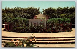 Claremore Oklahoma~Will Rogers Memorial Garden And Tomb~Vintage Postcard