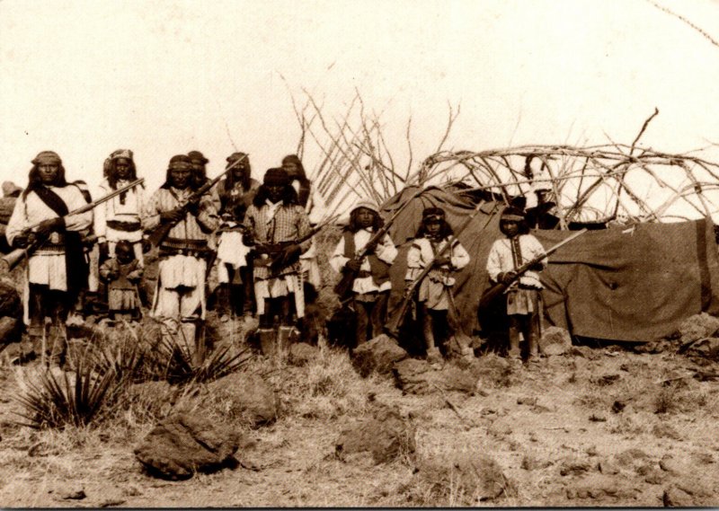 Apache Indians Group In Hostile Camp Under Naiche Photographed Ma...