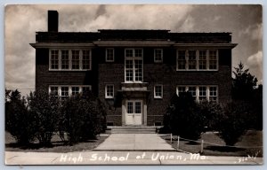 K45/ Union Missouri RPPC Postcard c40-50s High School Building 223