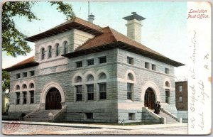 1906 Lewiston Post Office Idaho ID Postal Service Building Posted Postcard