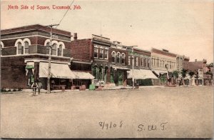 Postcard North Side of Square in Tecumseh, Nebraska~138971 