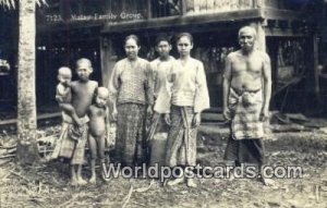 Real Photo Malay Family Group Malaysia Writing On Back 