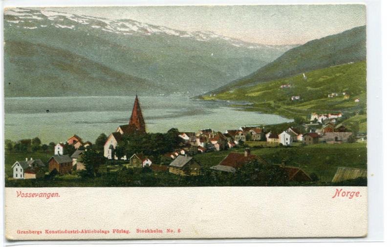 Panorama Vossevangen Norge Norway 1910c postcard