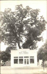 San Antonio TX on Back  EJ Fincke Meat Market Store Real Photo Postcard