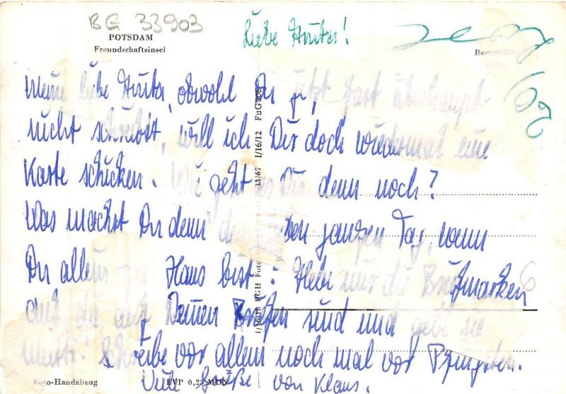 BG33903 potsdam freundschaftsinsel   real photo   germany