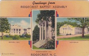 Greetings From Ridgescrest Bapist Assmbly Ridgecrest North Carolina 1953