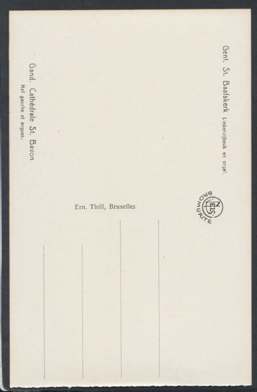 Belgium Postcard - Ghent - Gand, Cathedrale St.Bavon    T3853