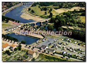 Modern Postcard View Aerienne Digoin Camping