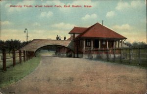 East Boston Massachusetts MA Wood Island Park Running Track c1910 Postcard