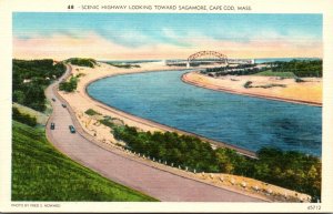 Massachusetts Cape Cod Scenic Highway Looking Toward Sagamore