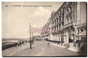 Postcard Old English Cabourg Boulevard and the Grand Hotel