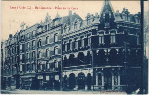 CPA LENS-Renaissance-Place de la Gare (44177)