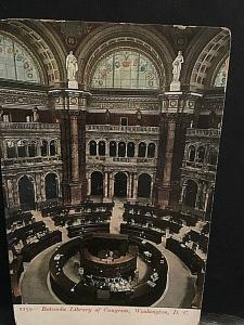 Postcard Antique View of Rotunda Library of Congress, Washington DC.   T4