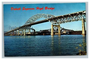 Vintage 1960's Postcard Duluth Superior High Bridge Duluth MN & Superior WI