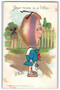 Curtis Artist Signed Postcard Little Turnip Head Janesville WI 1908 Tuck's