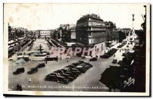 Postcard Old Bordeaux Allees de Tourny and lessons XXX Juillet