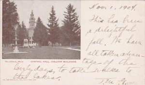 Michigan Hillsdale Central Hall College Buildings 1902