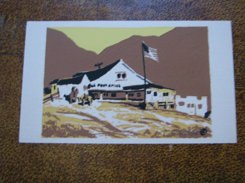 Topanga Canyon CA Serigraph Hand-Made Postcard Sheehan 