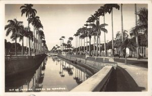 Rio De Janeiro Brazil 1930s RPPC Real Photo Postcard Canal Do Mangue