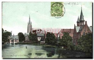 Postcard Old Bruges Lake d & # 39amour