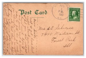 Bide-A-Wee Clubhouse Kankakee River Kankakee Illinois IL 1910 DB Postcard P24