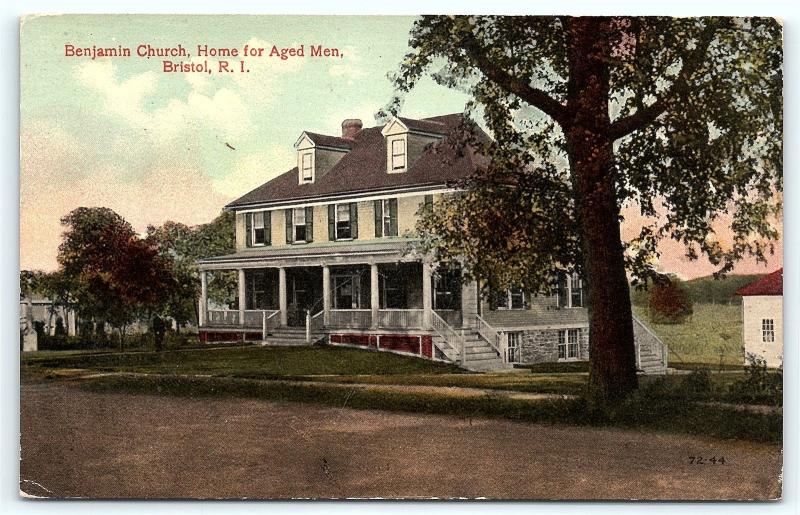 Postcard Ri Bristol Benjamin Church Home For Aged Men C16 Hippostcard