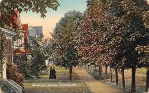 Gaspereaux Avenue Wolfville Nova Scotia Canada 1910c postcard