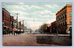 J95/ Canal Dover Ohio Postcard c1910 Third Street Stores Buildings 101