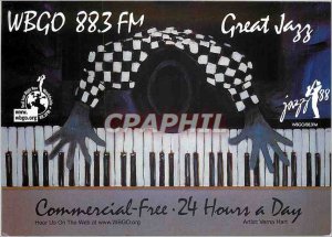 Postcard Modern Commercial Free 24 hours a day WBGO Jazz