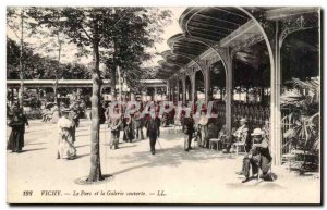 Vichy - The Park and the covered gallery - Old Postcard