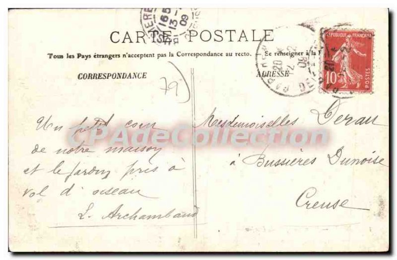 Old Postcard Panorama Niort took Dungeon