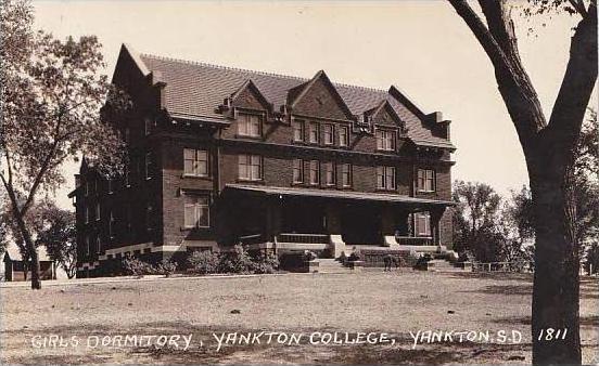 South Dakota Yankton Girls Dormitory Yankton College Real Photo RPPC