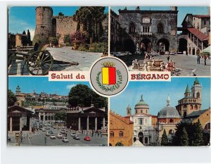 Postcard Saluti da Bergamo, Italy