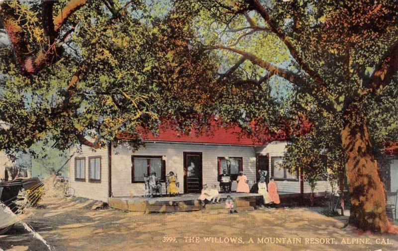 Alpine California The Willows Mountain Resort Vintage Postcard J926507