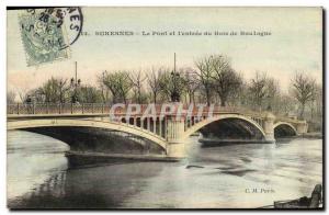 Old Postcard Suresnes Bridge and L Entree du Bois de Boulogne