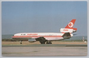 Malaysian Airline System~DC-10-30~9M-MAV~C/N 48283~PATA 86~Vintage Postcard