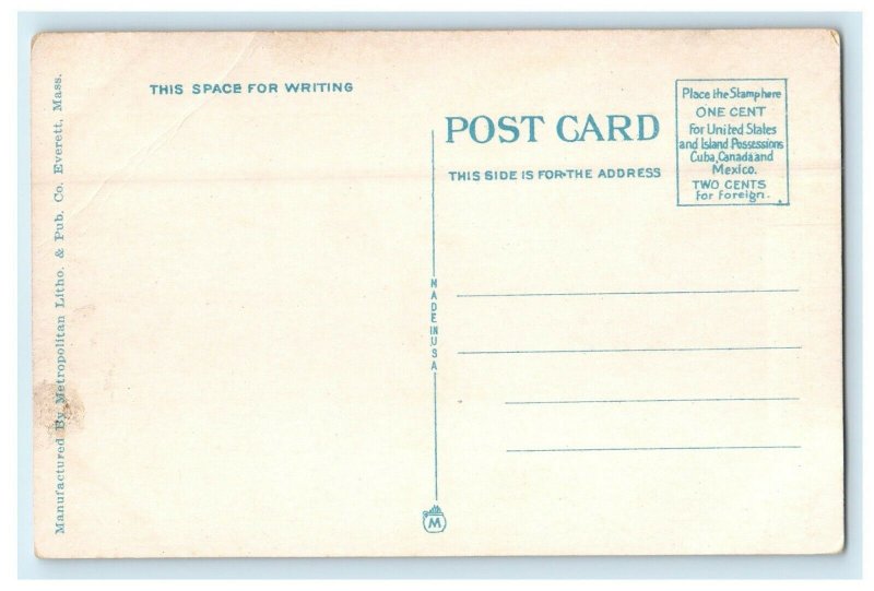 1915 Cars and Bike in YMCA, Winsted Connecticut CT Unposted Postcard