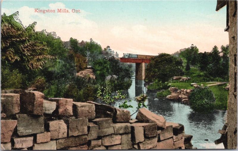 Kingston Mills ON Ontario Unused Postcard D66