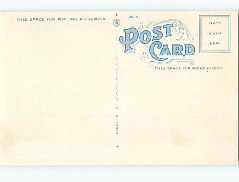 Unused W-Border STREET SCENE Waldoboro Maine ME hs3296