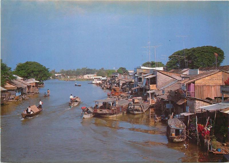 Vietnam Đồng Tháp Province My An boats scenery