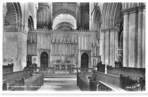 BR77328 the nave altar and screen  st albans abbey   real photo   uk