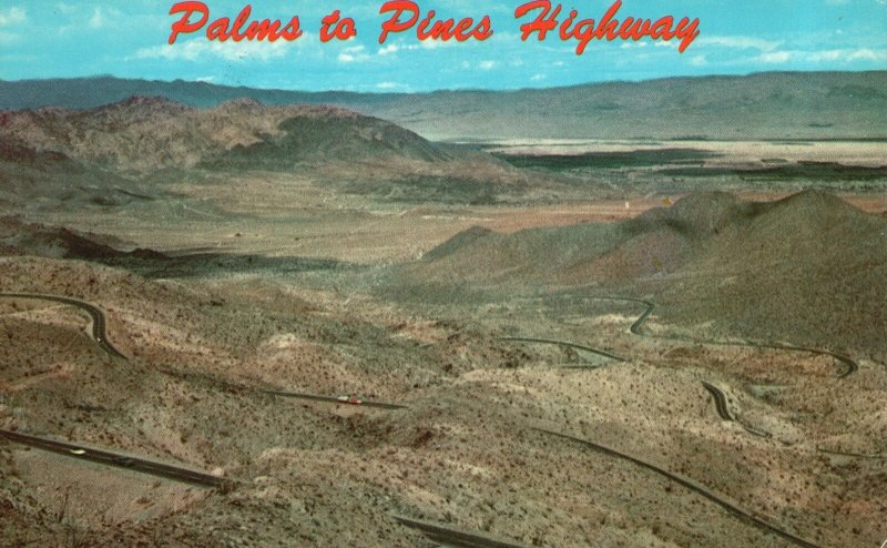 Vintage Postcard 1966 Palms-To-Pines Highway Coachella Valley California CA