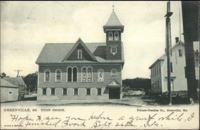 Greenville ME Union Church TUCK c1905 Postcard